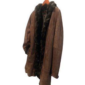 new elegant suede coat